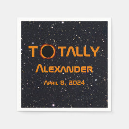 Solar Eclipse, totalt personligt 2024 Pappersservett