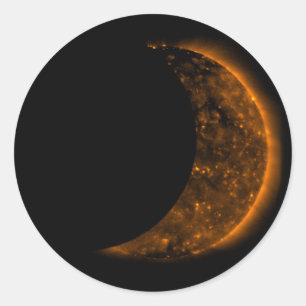 Solar Eclipse Transit Runt Klistermärke