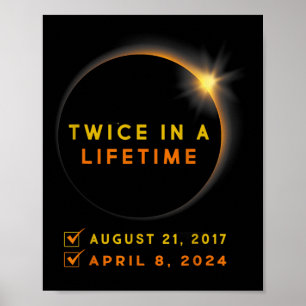Solar Eclipse två gånger under 2024 Solar Eclipse Poster