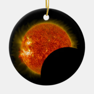 Solar Eclipse under arbete Julgransprydnad Keramik