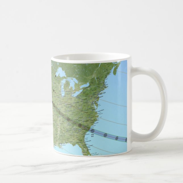 Solar Eclipse Väg Karta 2017 Kaffemugg (Höger)