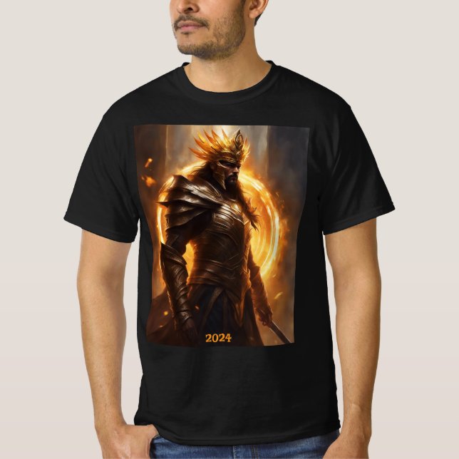 Solar Eclipse Warrior totalt i Armor 2024 Manar T Shirt (Framsida)