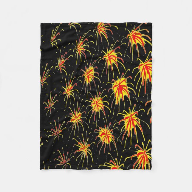 Solar Fireworks Burst Fleece Blanket (Framsidan)