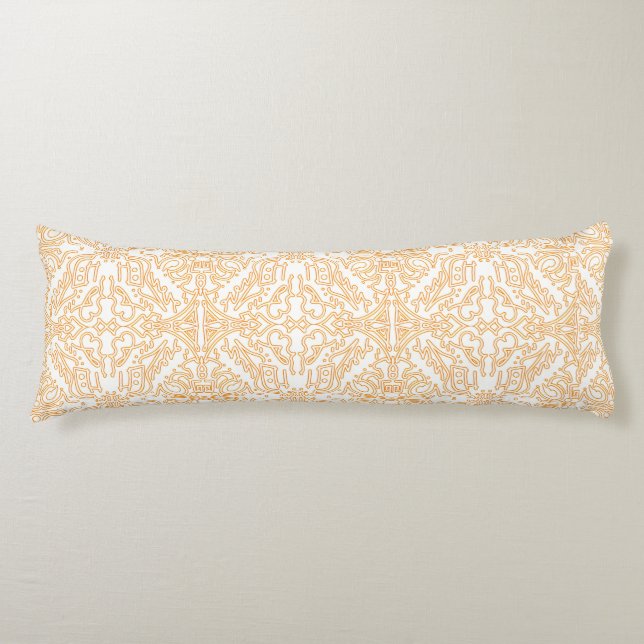 Solar Flare Gold Damask Phone / iPad case Kroppskudde (Framsidan)