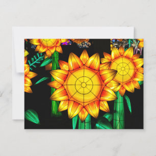 Solar Flare Sunblommor Vykort