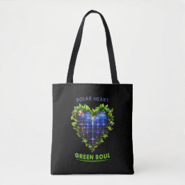 Solar Heart Grönt Soul - Solarpunk Tote Bag Tygkasse