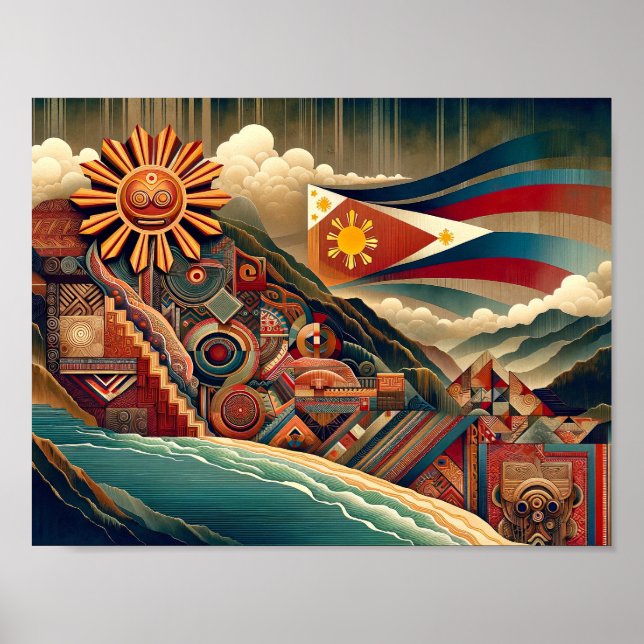 Solar Heritage: Abstrakt Odyssey of Filipino Art Poster (Framsidan)