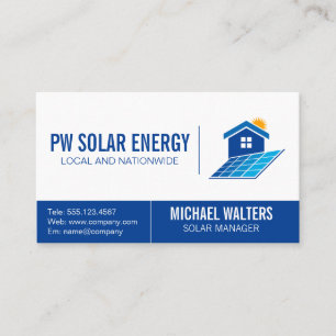 Solar House Power Logotyp Visitkort