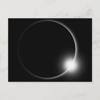Solar Lunar Eclipse Måne Sol Flare Photography Vykort