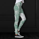 Solar Mystique | Skuld Grönt Silver Måne Stars Sol Leggings<br><div class="desc">Moderna rostiska sol, måne, stjärnor och mystiska tecken i silver förskjuts av en fläckig bakgrund med vattenfärg som muteras. Den här noveltyn med roligt har en dynamisk oisex (men feminin) abstrakt-övertoning som lägger till perfekt pop av färg. Om du vill ha anpassningar eller annat färg går du till JustFharryn @zazzle.com...</div>