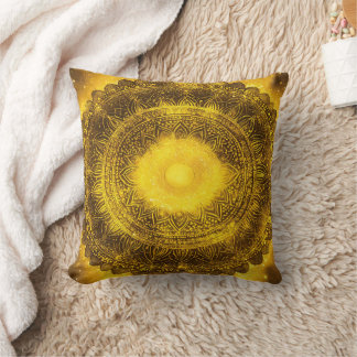 Solar Plexus Chakra Gul Mandala Kudde