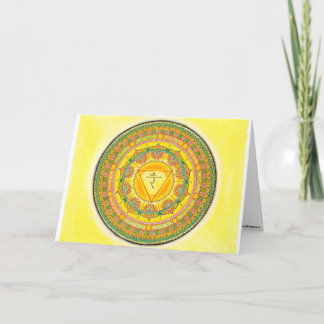Solar Plexus Chakra Mandala-gratulationskort Kort
