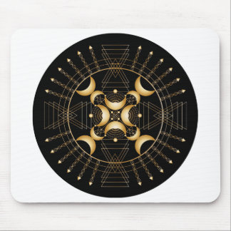 Solar Plexus Chakra Shadow Mandala Mouse Pad Musmatta