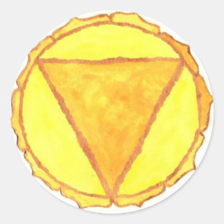 Solar Plexus Chakra Sticker Runt Klistermärke