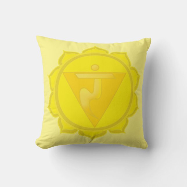 Solar Plexus Chakra Throw Cushion 41 cm x 41 cm Kudde (Framsida)