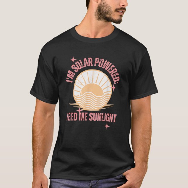 Solar Powed Matar mig Sollight Summer Sunshine T Shirt (Framsida)
