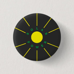 Solar Power Badge Knapp