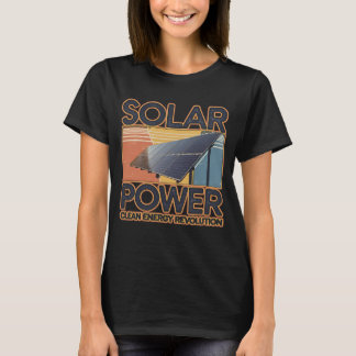SOLAR POWER CLEAN ENERGY REVOLUTION vintage style T Shirt