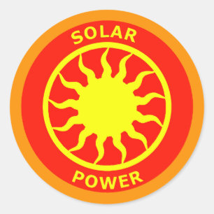 SOLAR POWER RUNT KLISTERMÄRKE