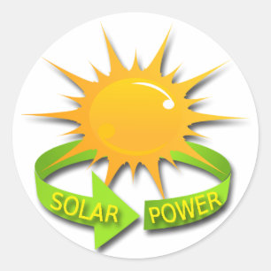 SOLAR POWER RUNT KLISTERMÄRKE