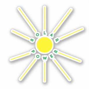 Solar Power Vinyl Sticker Klistermärken