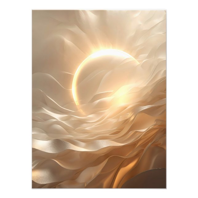 Solar Presence – Luminous Golden Sun Poster (Framsidan)