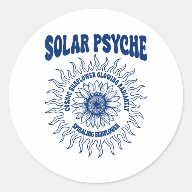 Solar Psyche Runt Klistermärke (Framsida)