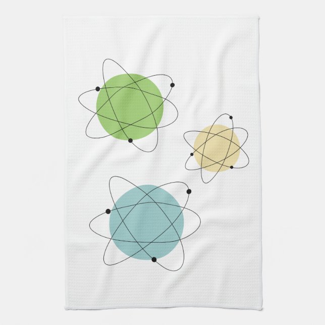 Solar Retro Mid Century Modern Cute Kitchen Towel Kökshandduk (Vertikal)