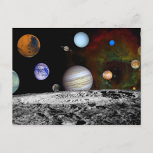 Solar Space System Planets Vykort
