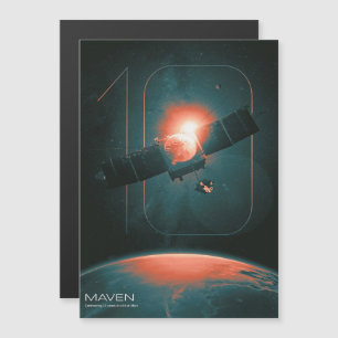 Solar System, 10 år av Maven Mars Satelite Magnetisk Inbjudningskort