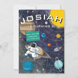 Solar System, Astronaut Födelsedagsfest inbjudan