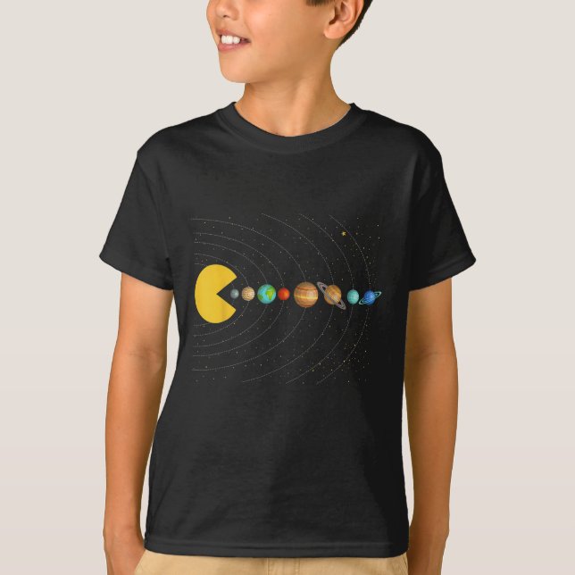 Solar System Astronomy Space Video Games Funny Gra T Shirt (Framsida)