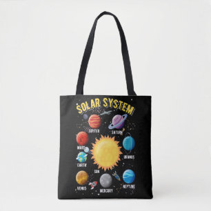 Solar System Boy Girls Cute Planets Astronaut Tygkasse