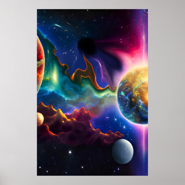 Solar System Entering Blackhole Poster (Framsidan)