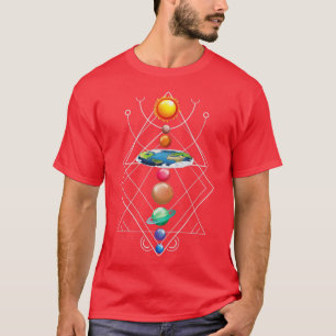 Solar System Flat Earth I Kärlek Min planetrymd T Shirt