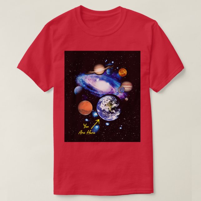 Solar System Funny Planet Space Geek T Shirt (Design framsida)