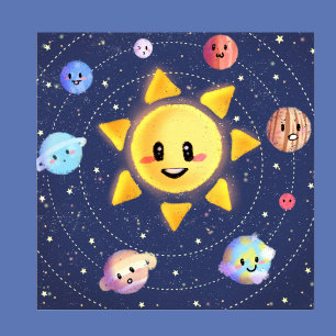 Solar System Galaxy Planets Poster