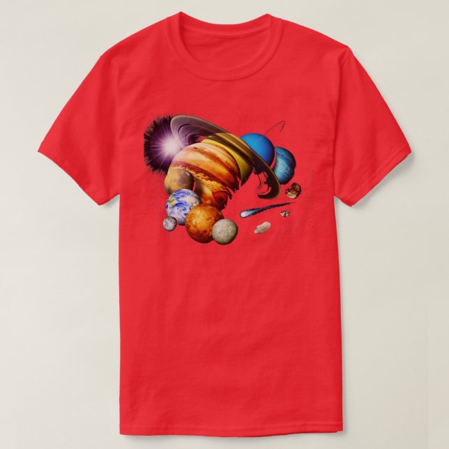 Solar System Galaxy Planets Universe Out T Shirt (Design framsida)