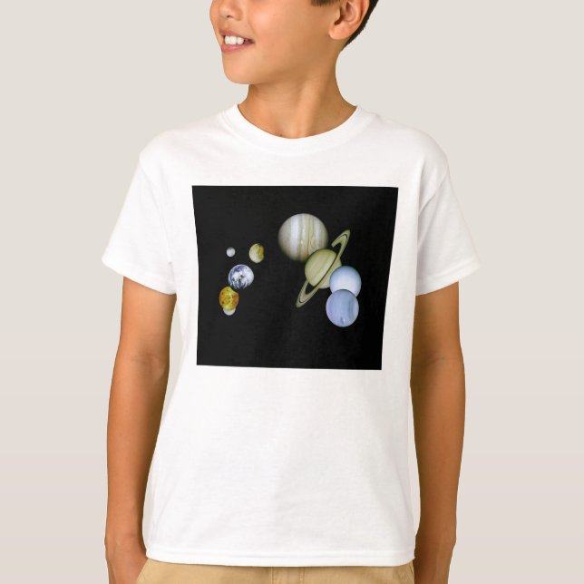 Solar System Kids Sweatshirt Science-gåva Tee Shirt (Framsida)