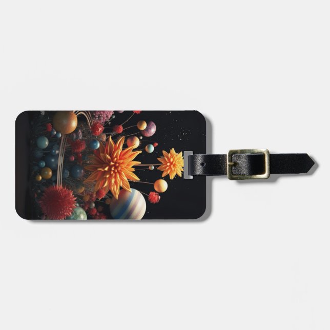 Solar System Luggage Tag Bagagebricka (Horisontell Framsida)