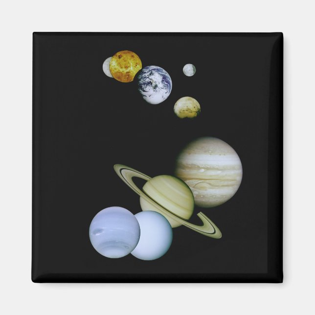 Solar System Magnet Space - Astronomy Science-gåva (Framsidan)