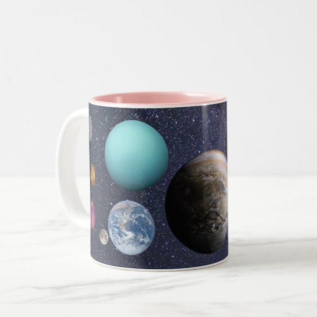 Solar system Mug Två-Tonad Mugg (Framsida vänster)