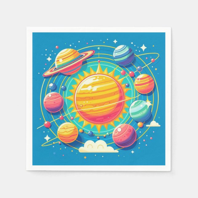 Solar System Napkins Pappersservett (Framsidan)