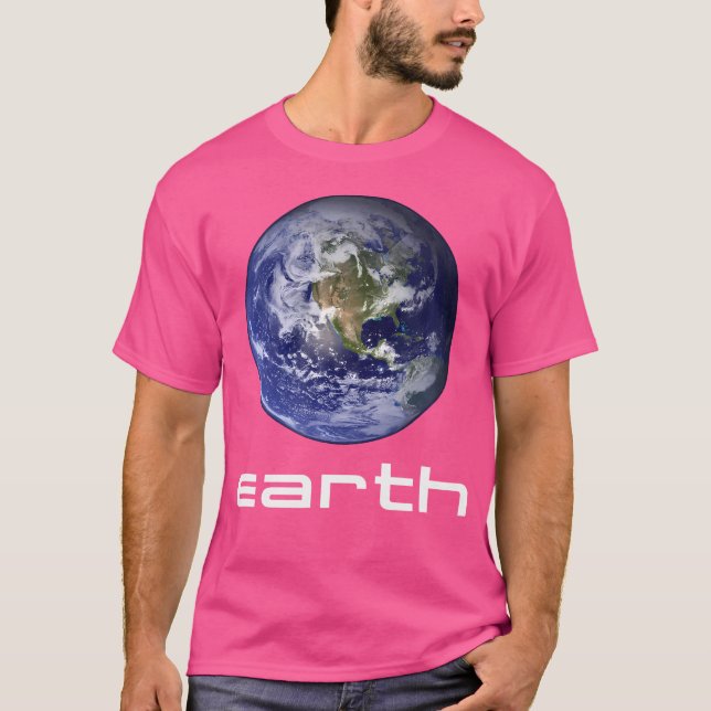 Solar System Planet Earth Space Science Astronomy T Shirt (Framsida)