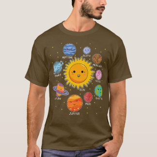 Solar System Planet Space Universe Astronaut Scien T Shirt