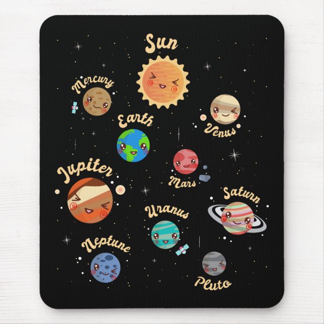 Solar System Planets Kids Knowledge Rymden Musmatta (Framsidan)