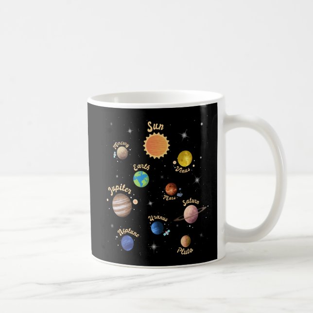 Solar System Planets Kids Knowledge Rymden T- Kaffemugg (Höger)