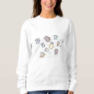 Solar System Planets Kids Knowledge Rymden T Shirt