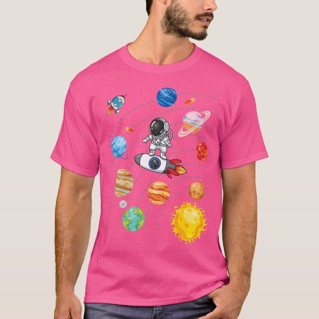Solar System Planets Science Space Astronaut Unive T Shirt (Framsida)