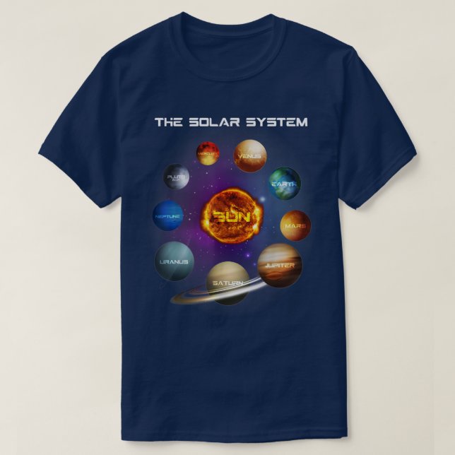Solar System Planets Science Space Astronomy STEM  T Shirt (Design framsida)